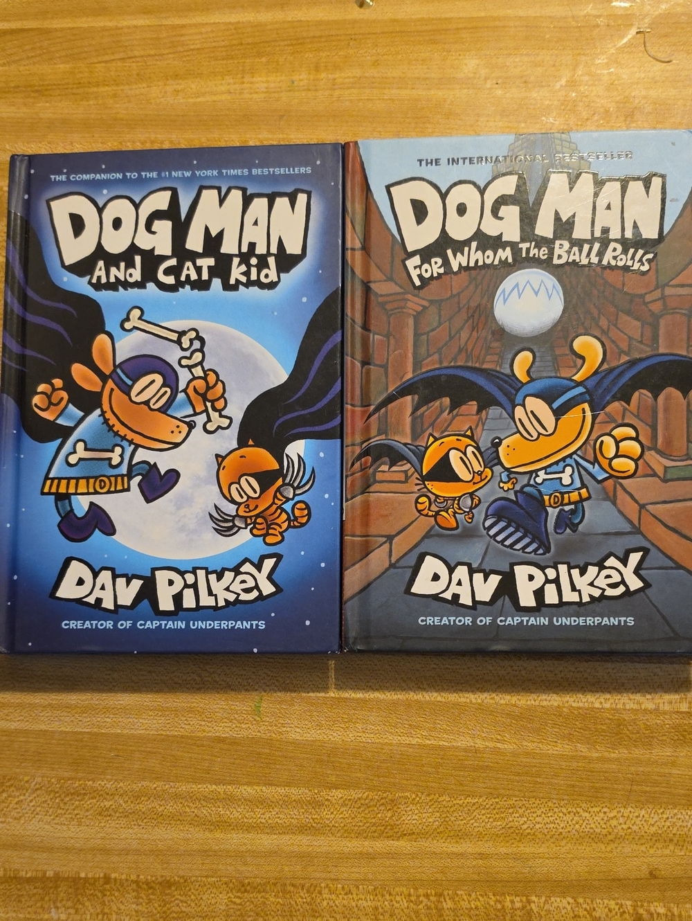 Dog Man Hardcover Books - Day Pilkey - Blue Covers